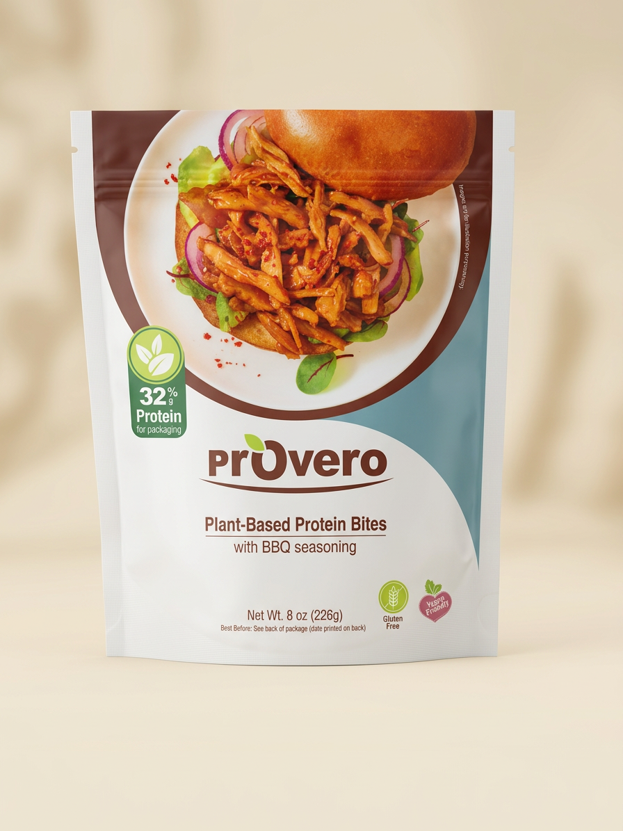 Provero packaging — Plant-Based Protein Bites with BBQ seasoning 226g