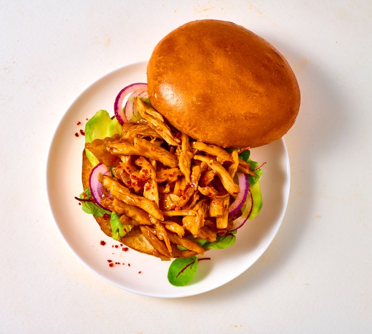 Provero pulled protein burger