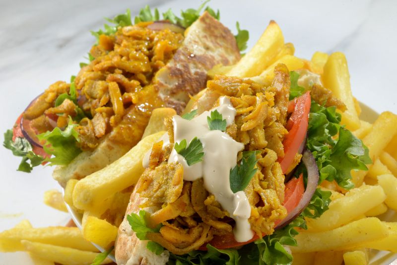 Provero in pita with fries